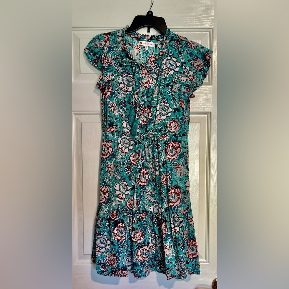 Jude Connally Teal floral short dress